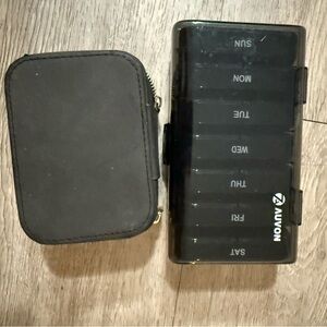 Black Weekly Pill Case & jewelry case
